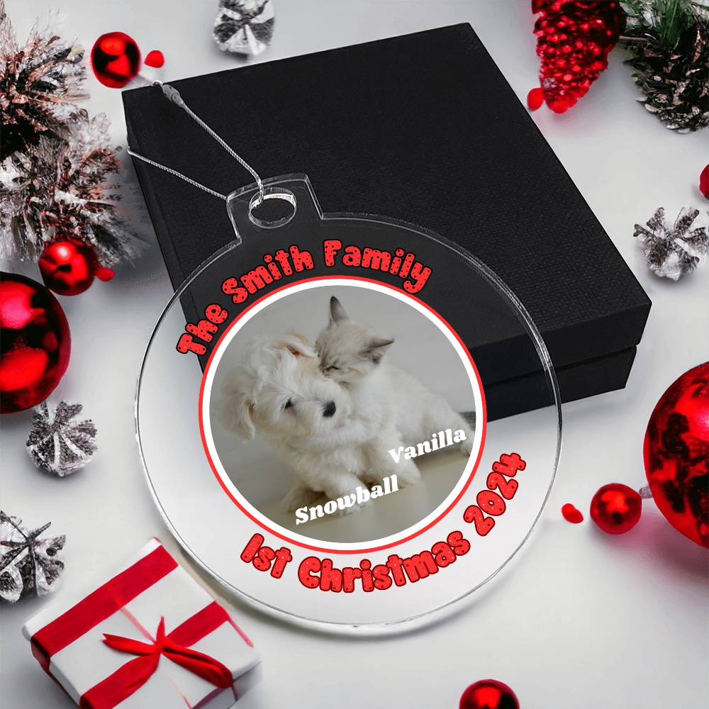 New Pet Parents 1st Christmas-A unique keepsake with our Personalized Acrylic Ornament,Christmas,Gift,Holiday 42 - Essential Home Zone Essential Home Zone Ornaments New Pet Parents 1st Christmas-A unique keepsake with our Personalized Acrylic Ornament,Christmas,Gift,Holiday 42