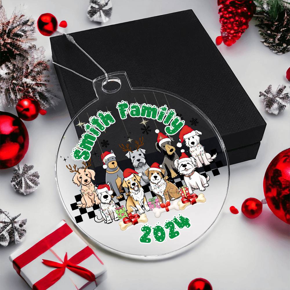 Dog Lovers-A unique keepsake with our Personalized Acrylic Ornament,Christmas,Gift,Holiday 31 - Essential Home Zone Essential Home Zone Ornaments Dog Lovers-A unique keepsake with our Personalized Acrylic Ornament,Christmas,Gift,Holiday 31