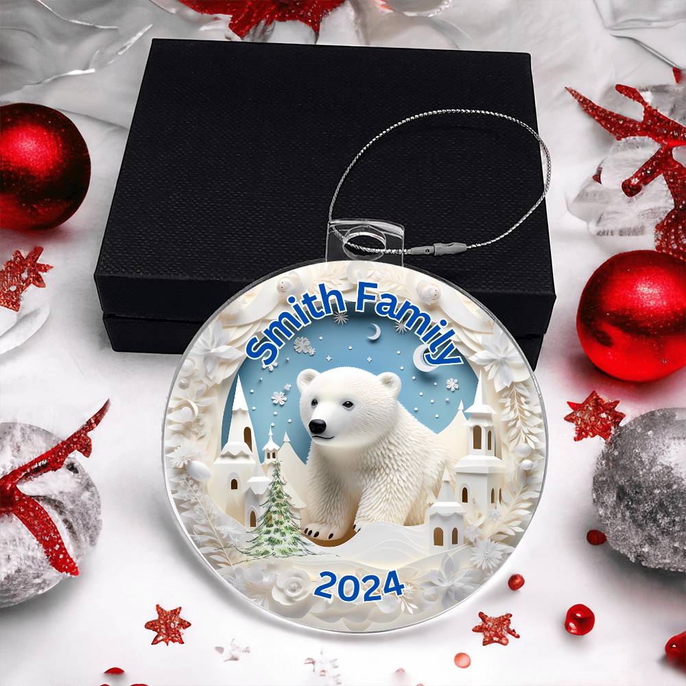 3D Papercut Bear-A unique keepsake with our Personalized Acrylic Ornament,Christmas,Holiday,Gift 19 - Essential Home Zone Essential Home Zone Ornaments 3D Papercut Bear-A unique keepsake with our Personalized Acrylic Ornament,Christmas,Holiday,Gift 19