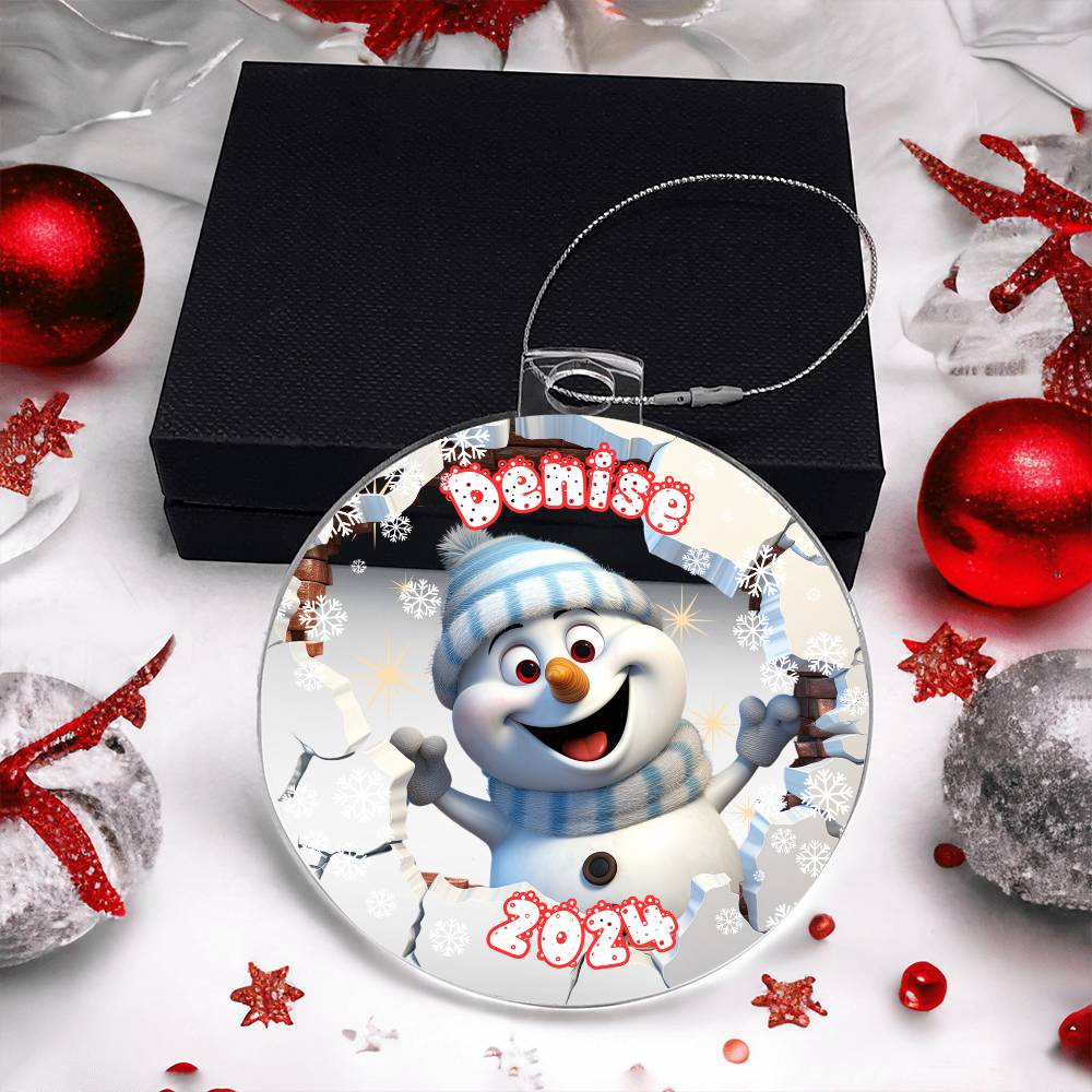 3D Snowman-A unique keepsake with our Personalized Acrylic Ornament,Christmas,Holiday,Gift 10 - Essential Home Zone Essential Home Zone Ornaments 3D Snowman-A unique keepsake with our Personalized Acrylic Ornament,Christmas,Holiday,Gift 10