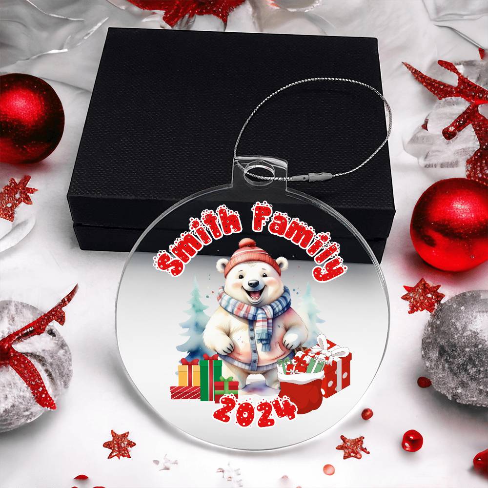 Winter Bear-A unique keepsake with our Personalized Acrylic Ornament,Christmas,Holiday,Gift 25 - Essential Home Zone Essential Home Zone Ornaments Winter Bear-A unique keepsake with our Personalized Acrylic Ornament,Christmas,Holiday,Gift 25