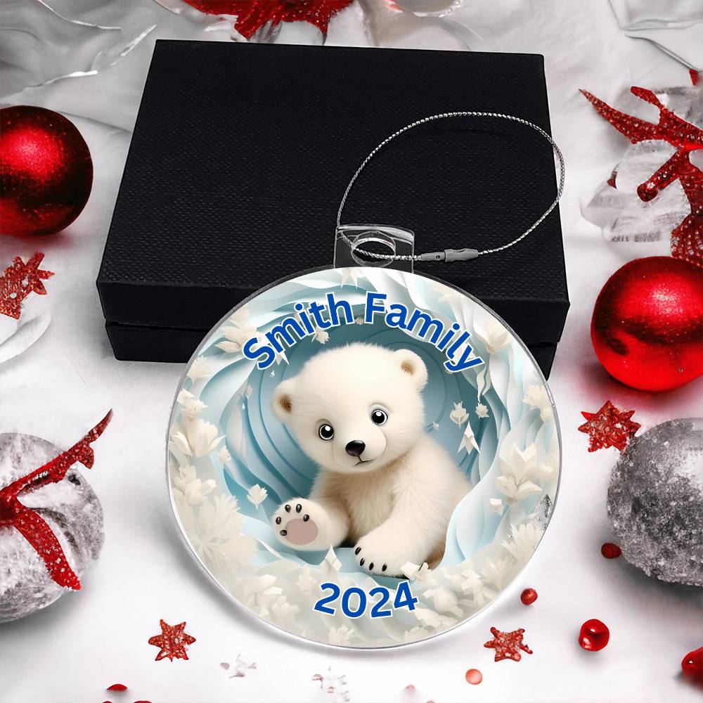 3D Papercut Bear-A unique keepsake with our Personalized Acrylic Ornament,Christmas,Holiday,Gift 20 - Essential Home Zone Essential Home Zone Ornaments 3D Papercut Bear-A unique keepsake with our Personalized Acrylic Ornament,Christmas,Holiday,Gift 20