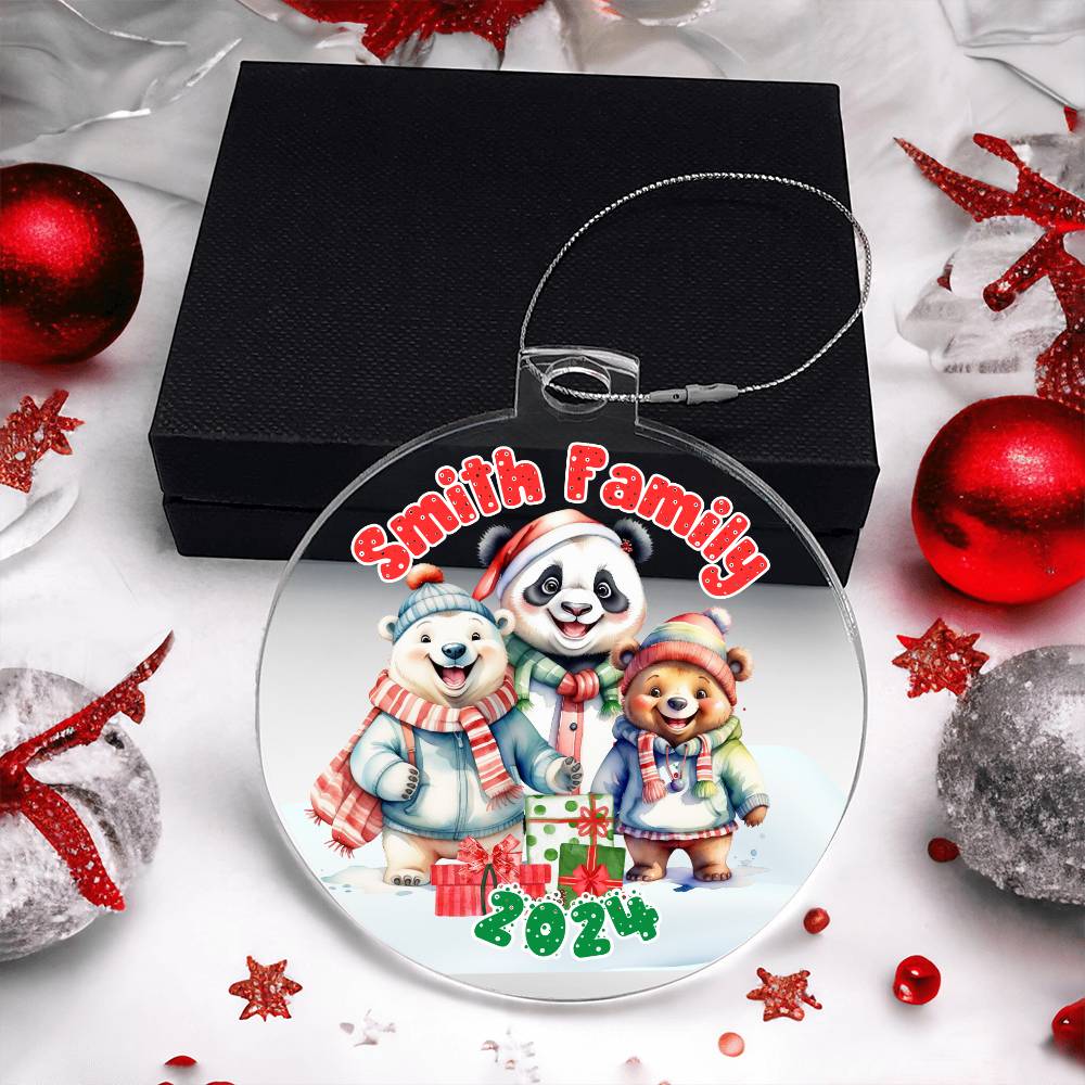 Winter Bears-A unique keepsake with our Personalized Acrylic Ornament,Christmas,Holiday,Gift 26 - Essential Home Zone Essential Home Zone Ornaments Winter Bears-A unique keepsake with our Personalized Acrylic Ornament,Christmas,Holiday,Gift 26