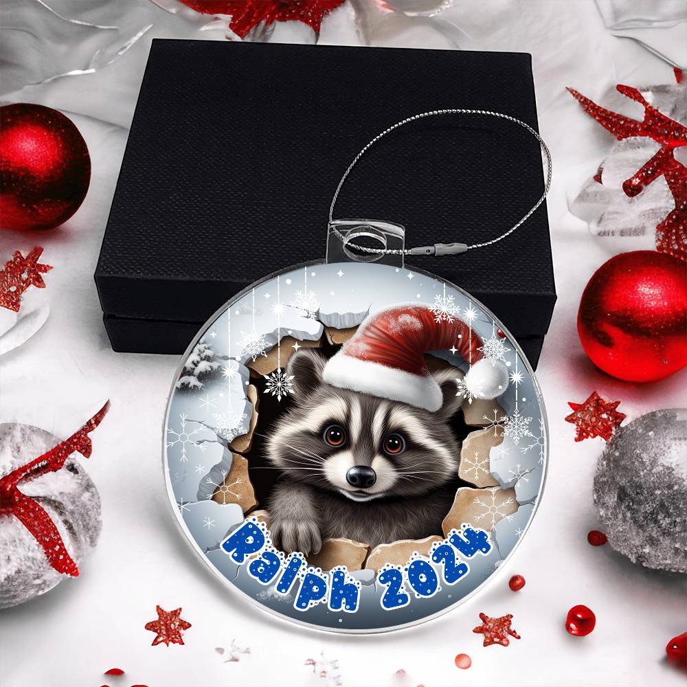 3D Racoon-A unique keepsake with our Personalized Acrylic Ornament,Christmas,Holiday,Gift 3 - Essential Home Zone Essential Home Zone Ornaments 3D Racoon-A unique keepsake with our Personalized Acrylic Ornament,Christmas,Holiday,Gift 3