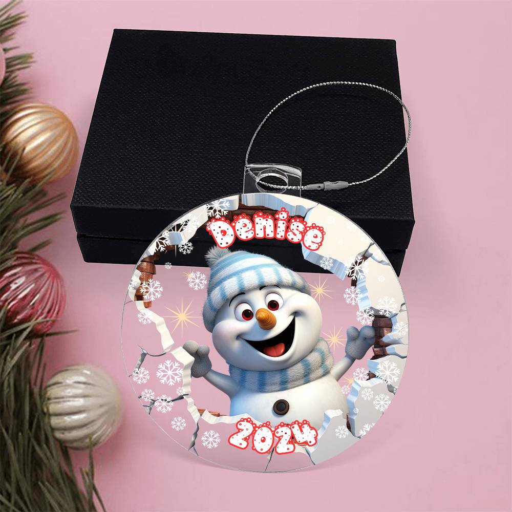 3D Snowman-A unique keepsake with our Personalized Acrylic Ornament,Christmas,Holiday,Gift 10 - Essential Home Zone Essential Home Zone Ornaments 3D Snowman-A unique keepsake with our Personalized Acrylic Ornament,Christmas,Holiday,Gift 10