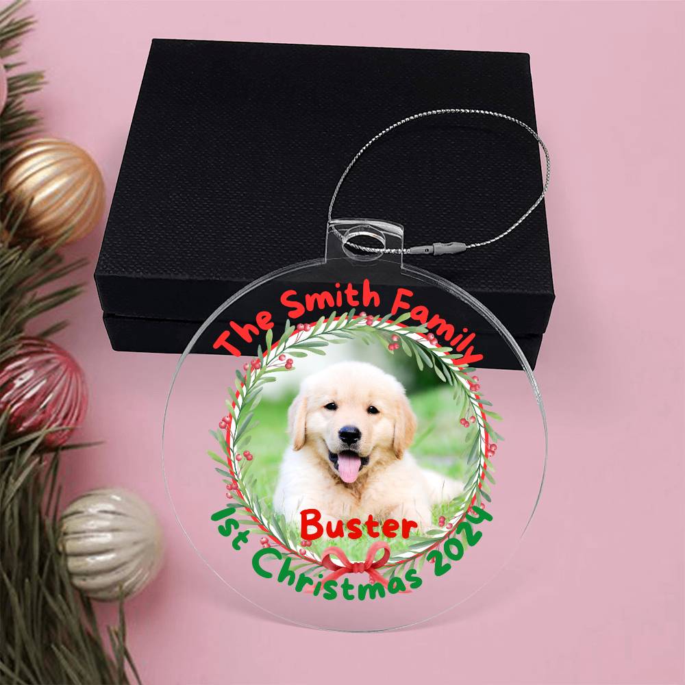 New Dog Parent 1st Christmas-A unique keepsake with our Personalized Acrylic Ornament,Christmas,Gift,Holiday 43 - Essential Home Zone Essential Home Zone Ornaments New Dog Parent 1st Christmas-A unique keepsake with our Personalized Acrylic Ornament,Christmas,Gift,Holiday 43