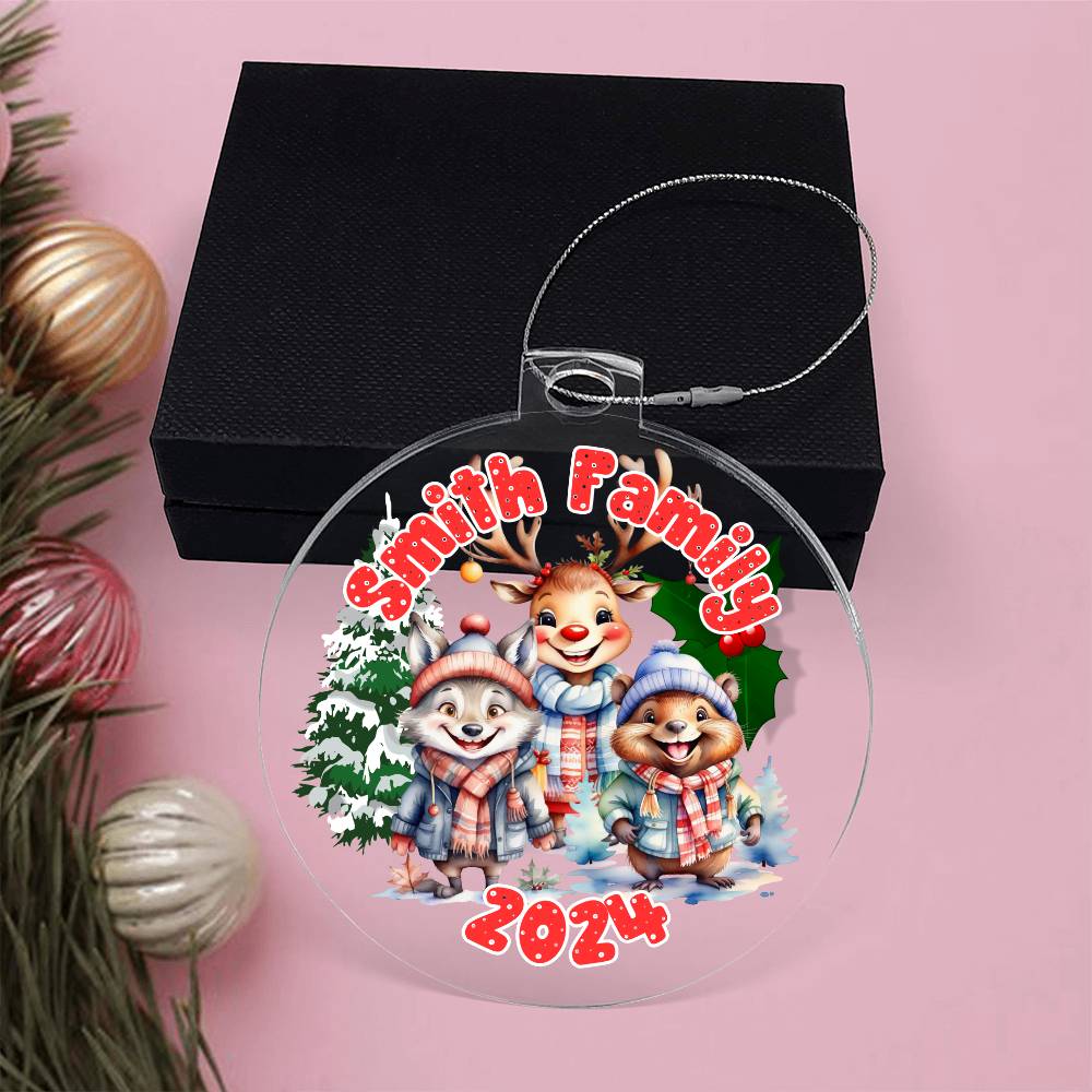 Cute Animal Friends-A unique keepsake with our Personalized Acrylic Ornament,Christmas,Gift,Holiday 30 - Essential Home Zone Essential Home Zone Ornaments Cute Animal Friends-A unique keepsake with our Personalized Acrylic Ornament,Christmas,Gift,Holiday 30