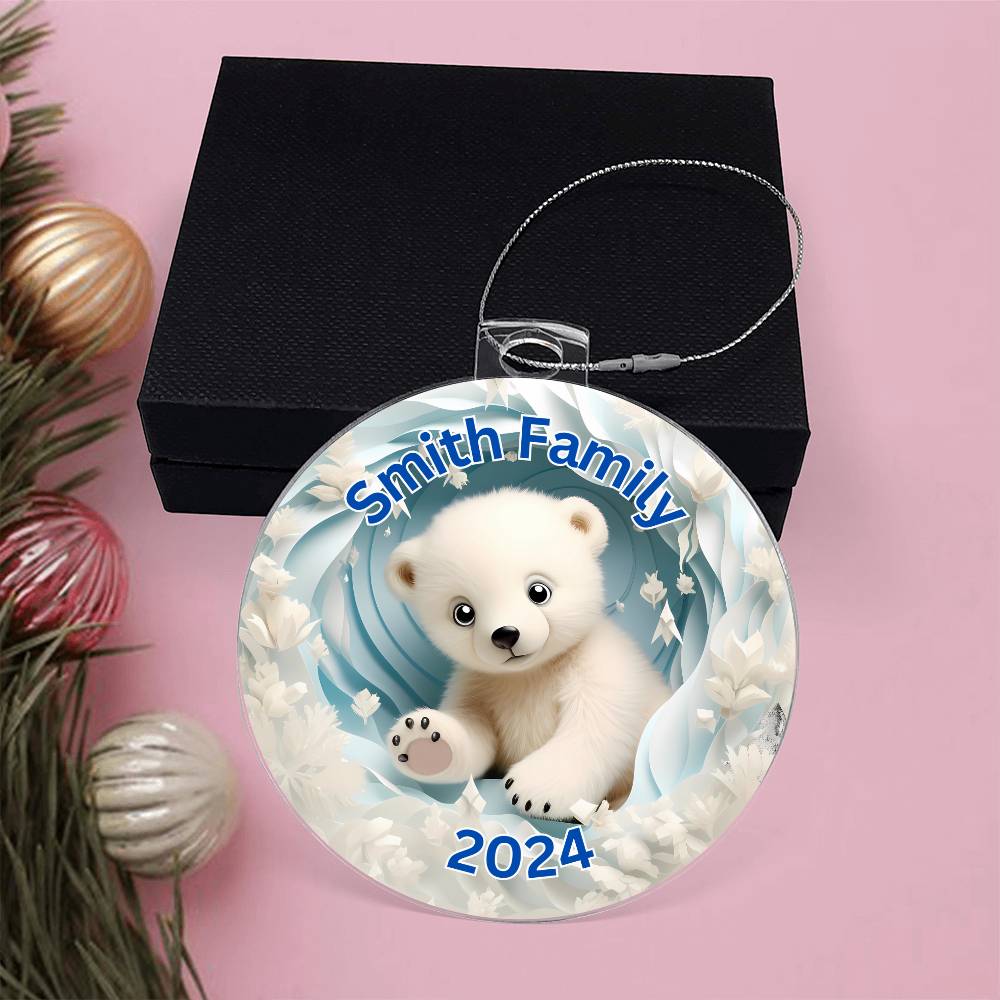 3D Papercut Bear-A unique keepsake with our Personalized Acrylic Ornament,Christmas,Holiday,Gift 20 - Essential Home Zone Essential Home Zone Ornaments 3D Papercut Bear-A unique keepsake with our Personalized Acrylic Ornament,Christmas,Holiday,Gift 20