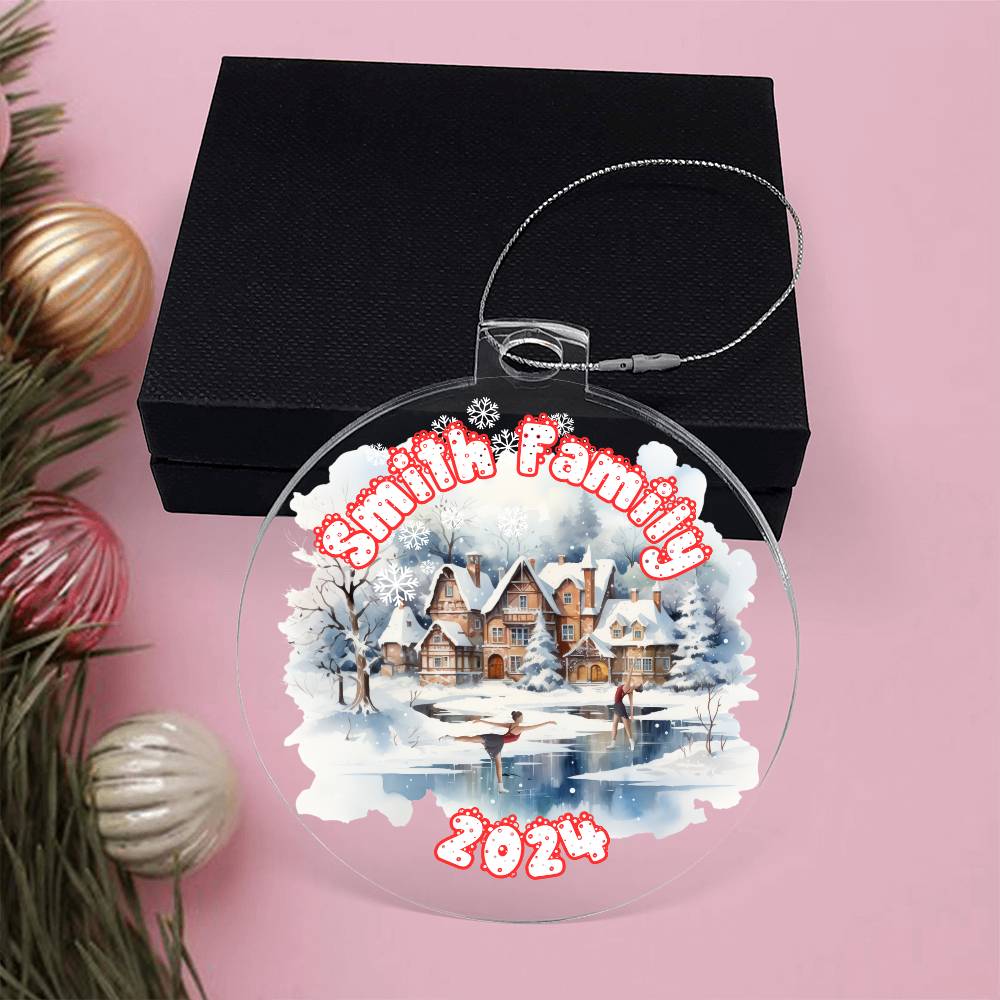 Winter Village-A unique keepsake with our Personalized Acrylic Ornament,Christmas,Holiday,Gift 13 - Essential Home Zone Essential Home Zone Ornaments Winter Village-A unique keepsake with our Personalized Acrylic Ornament,Christmas,Holiday,Gift 13