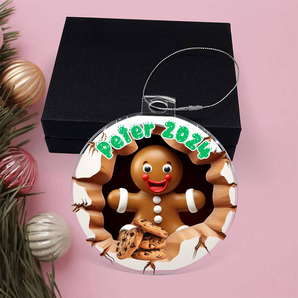 3D Gingerbread Man-A unique keepsake with our Personalized Acrylic Ornament 2 - Essential Home Zone Essential Home Zone Ornaments 3D Gingerbread Man-A unique keepsake with our Personalized Acrylic Ornament 2