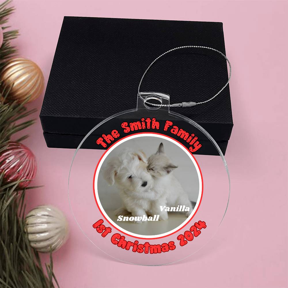 New Pet Parents 1st Christmas-A unique keepsake with our Personalized Acrylic Ornament,Christmas,Gift,Holiday 42 - Essential Home Zone Essential Home Zone Ornaments New Pet Parents 1st Christmas-A unique keepsake with our Personalized Acrylic Ornament,Christmas,Gift,Holiday 42