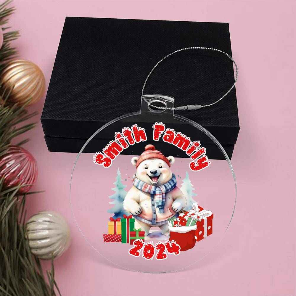 Winter Bear-A unique keepsake with our Personalized Acrylic Ornament,Christmas,Holiday,Gift 25 - Essential Home Zone Essential Home Zone Ornaments Winter Bear-A unique keepsake with our Personalized Acrylic Ornament,Christmas,Holiday,Gift 25