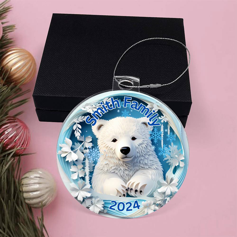 3D Papercut Bear-A unique keepsake with our Personalized Acrylic Ornament,Christmas,Holiday,Gift 18 - Essential Home Zone Essential Home Zone Ornaments 3D Papercut Bear-A unique keepsake with our Personalized Acrylic Ornament,Christmas,Holiday,Gift 18