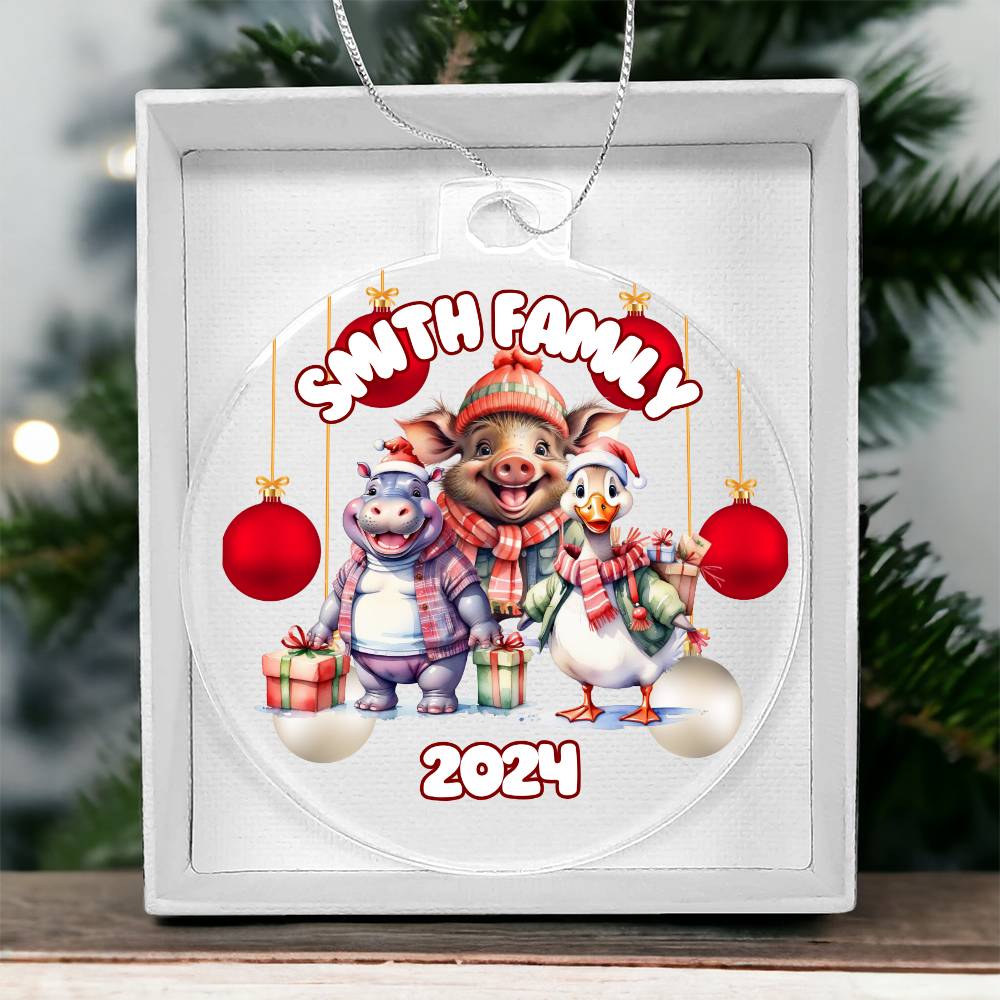 Winter Funny Animals-A unique keepsake with our Personalized Acrylic Ornament,Christmas,Holiday,Gift 28 - Essential Home Zone Essential Home Zone Ornaments Winter Funny Animals-A unique keepsake with our Personalized Acrylic Ornament,Christmas,Holiday,Gift 28