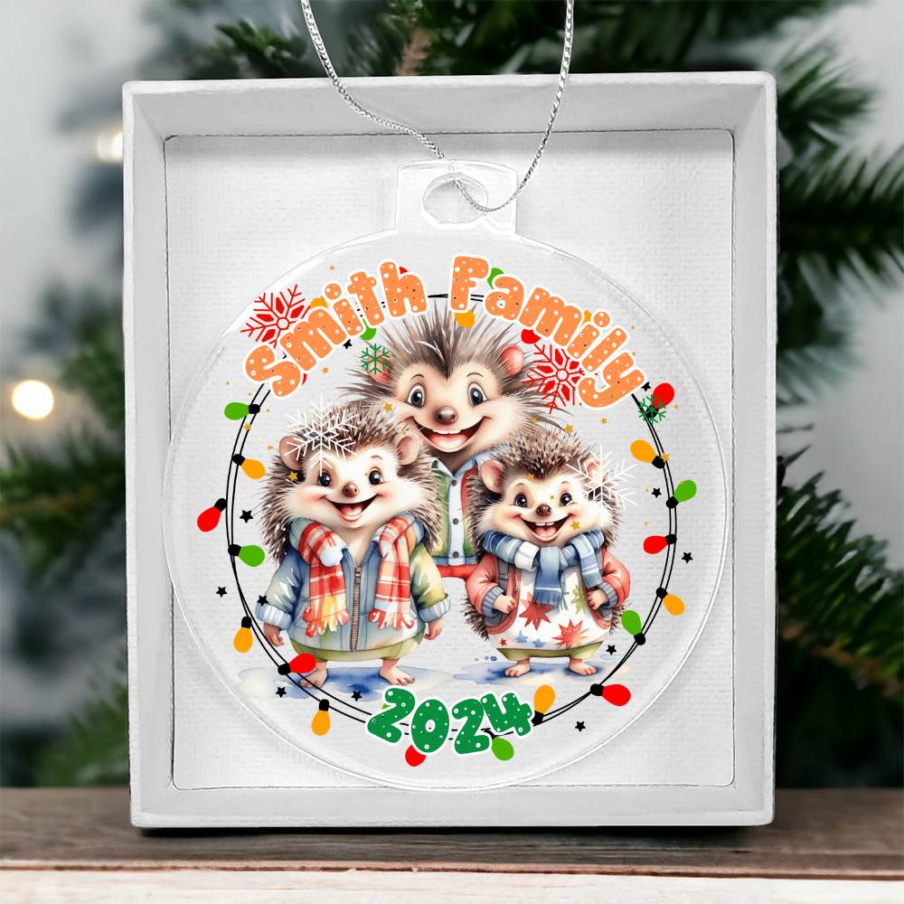 Cute Funny Porcupines-A unique keepsake with our Personalized Acrylic Ornament,Christmas,Holiday,Gift 29 - Essential Home Zone Essential Home Zone Ornaments Cute Funny Porcupines-A unique keepsake with our Personalized Acrylic Ornament,Christmas,Holiday,Gift 29