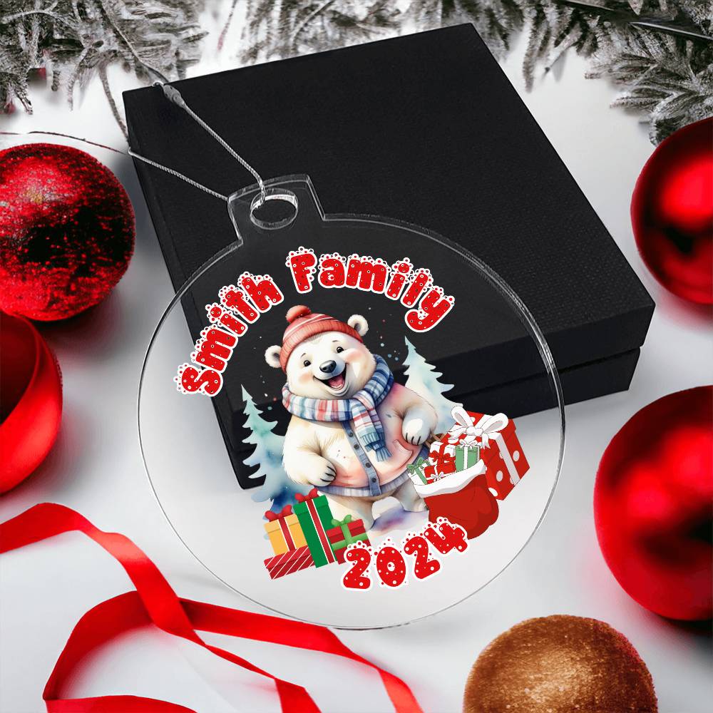 Winter Bear-A unique keepsake with our Personalized Acrylic Ornament,Christmas,Holiday,Gift 25 - Essential Home Zone Essential Home Zone Ornaments Winter Bear-A unique keepsake with our Personalized Acrylic Ornament,Christmas,Holiday,Gift 25