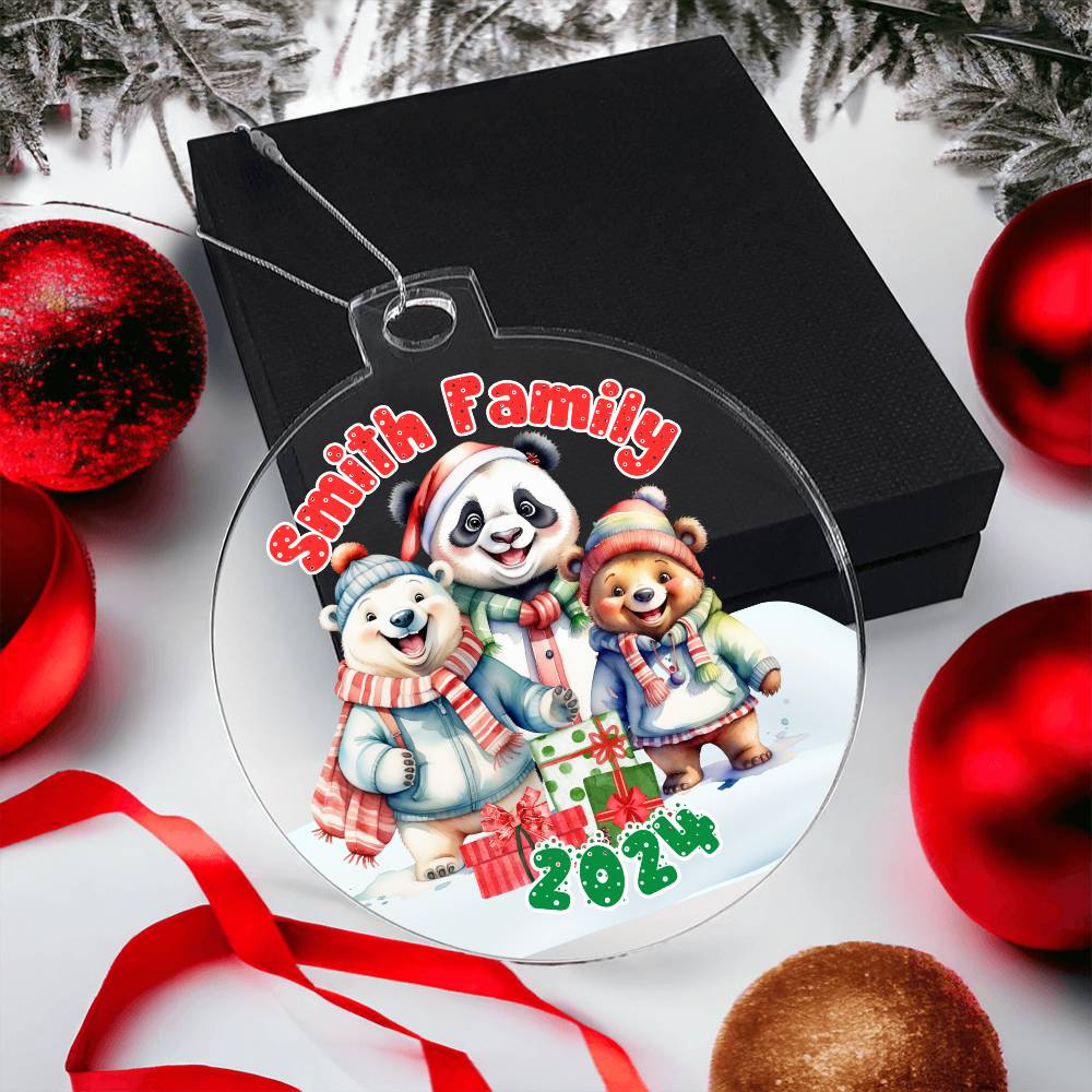 Winter Bears-A unique keepsake with our Personalized Acrylic Ornament,Christmas,Holiday,Gift 26 - Essential Home Zone Essential Home Zone Ornaments Winter Bears-A unique keepsake with our Personalized Acrylic Ornament,Christmas,Holiday,Gift 26