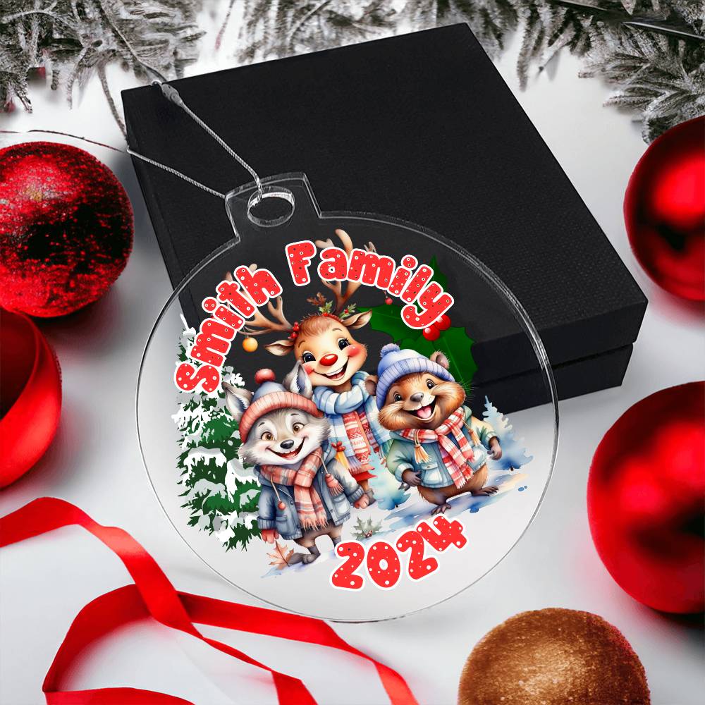 Cute Animal Friends-A unique keepsake with our Personalized Acrylic Ornament,Christmas,Gift,Holiday 30 - Essential Home Zone Essential Home Zone Ornaments Cute Animal Friends-A unique keepsake with our Personalized Acrylic Ornament,Christmas,Gift,Holiday 30