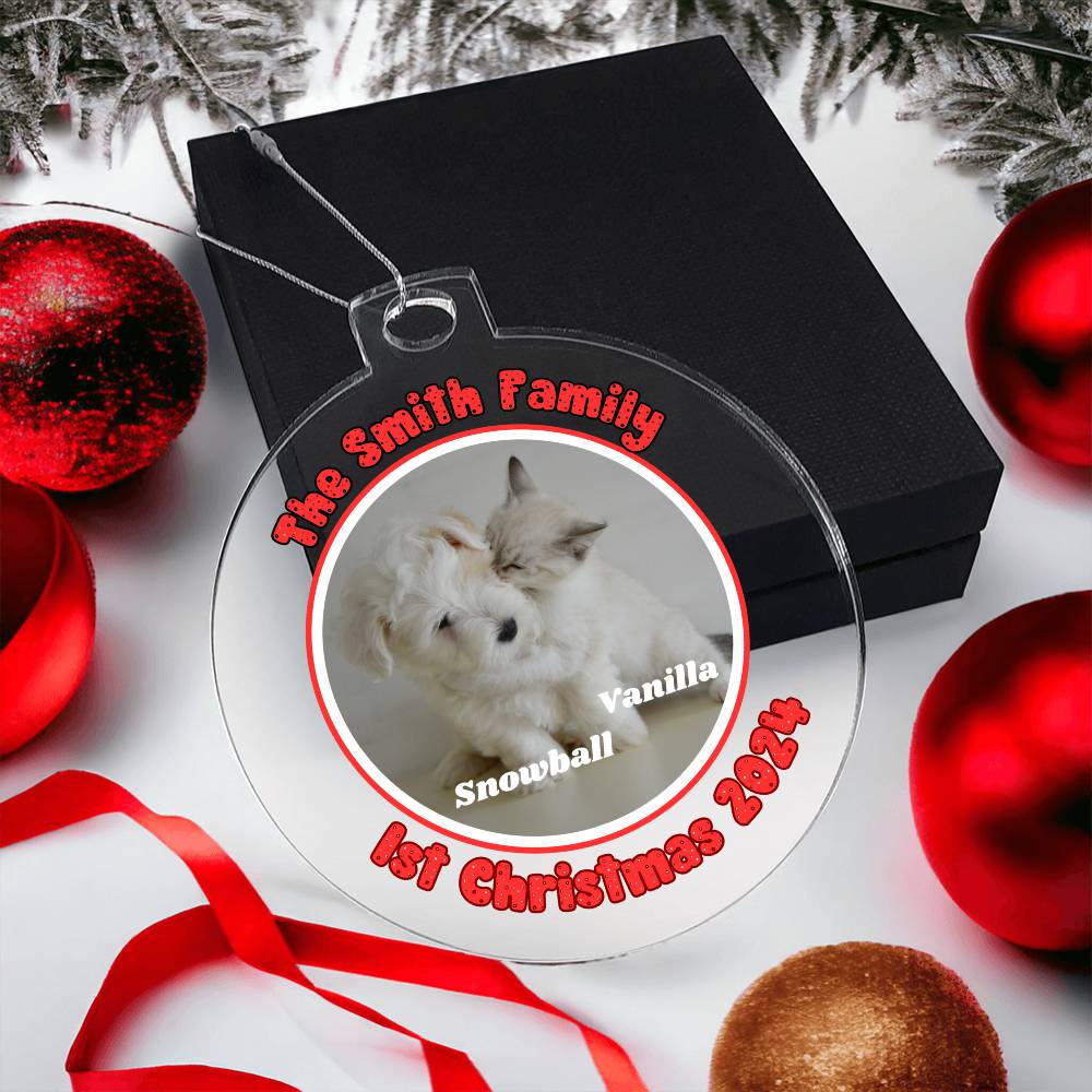 New Pet Parents 1st Christmas-A unique keepsake with our Personalized Acrylic Ornament,Christmas,Gift,Holiday 42 - Essential Home Zone Essential Home Zone Ornaments New Pet Parents 1st Christmas-A unique keepsake with our Personalized Acrylic Ornament,Christmas,Gift,Holiday 42