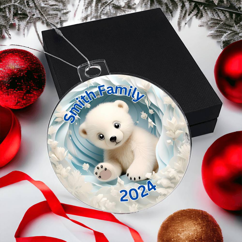 3D Papercut Bear-A unique keepsake with our Personalized Acrylic Ornament,Christmas,Holiday,Gift 20 - Essential Home Zone Essential Home Zone Ornaments 3D Papercut Bear-A unique keepsake with our Personalized Acrylic Ornament,Christmas,Holiday,Gift 20