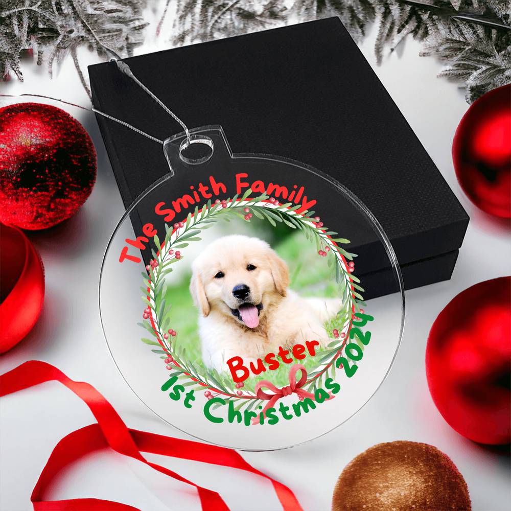 New Dog Parent 1st Christmas-A unique keepsake with our Personalized Acrylic Ornament,Christmas,Gift,Holiday 43 - Essential Home Zone Essential Home Zone Ornaments New Dog Parent 1st Christmas-A unique keepsake with our Personalized Acrylic Ornament,Christmas,Gift,Holiday 43