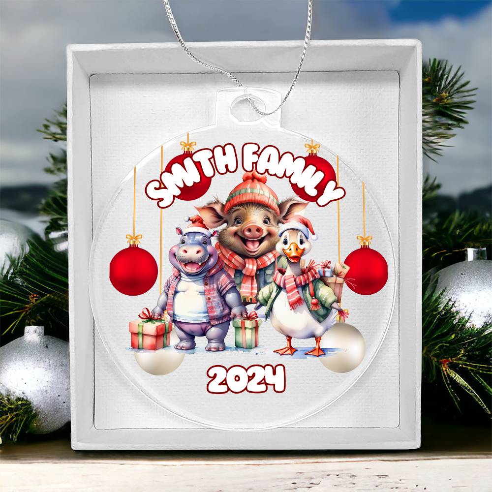 Winter Funny Animals-A unique keepsake with our Personalized Acrylic Ornament,Christmas,Holiday,Gift 28 - Essential Home Zone Essential Home Zone Ornaments Winter Funny Animals-A unique keepsake with our Personalized Acrylic Ornament,Christmas,Holiday,Gift 28