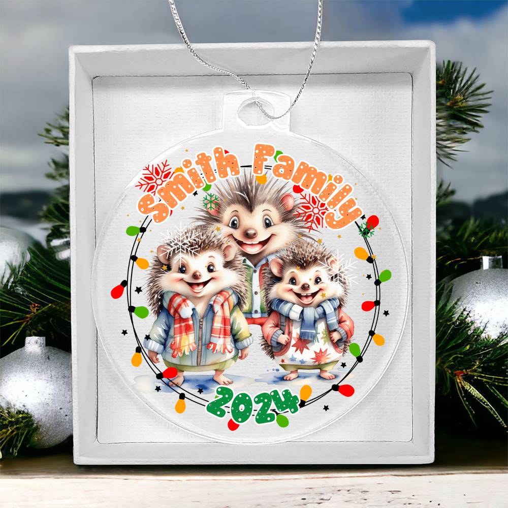 Cute Funny Porcupines-A unique keepsake with our Personalized Acrylic Ornament,Christmas,Holiday,Gift 29 - Essential Home Zone Essential Home Zone Acrylic Ornament with Gift Box Ornaments Cute Funny Porcupines-A unique keepsake with our Personalized Acrylic Ornament,Christmas,Holiday,Gift 29