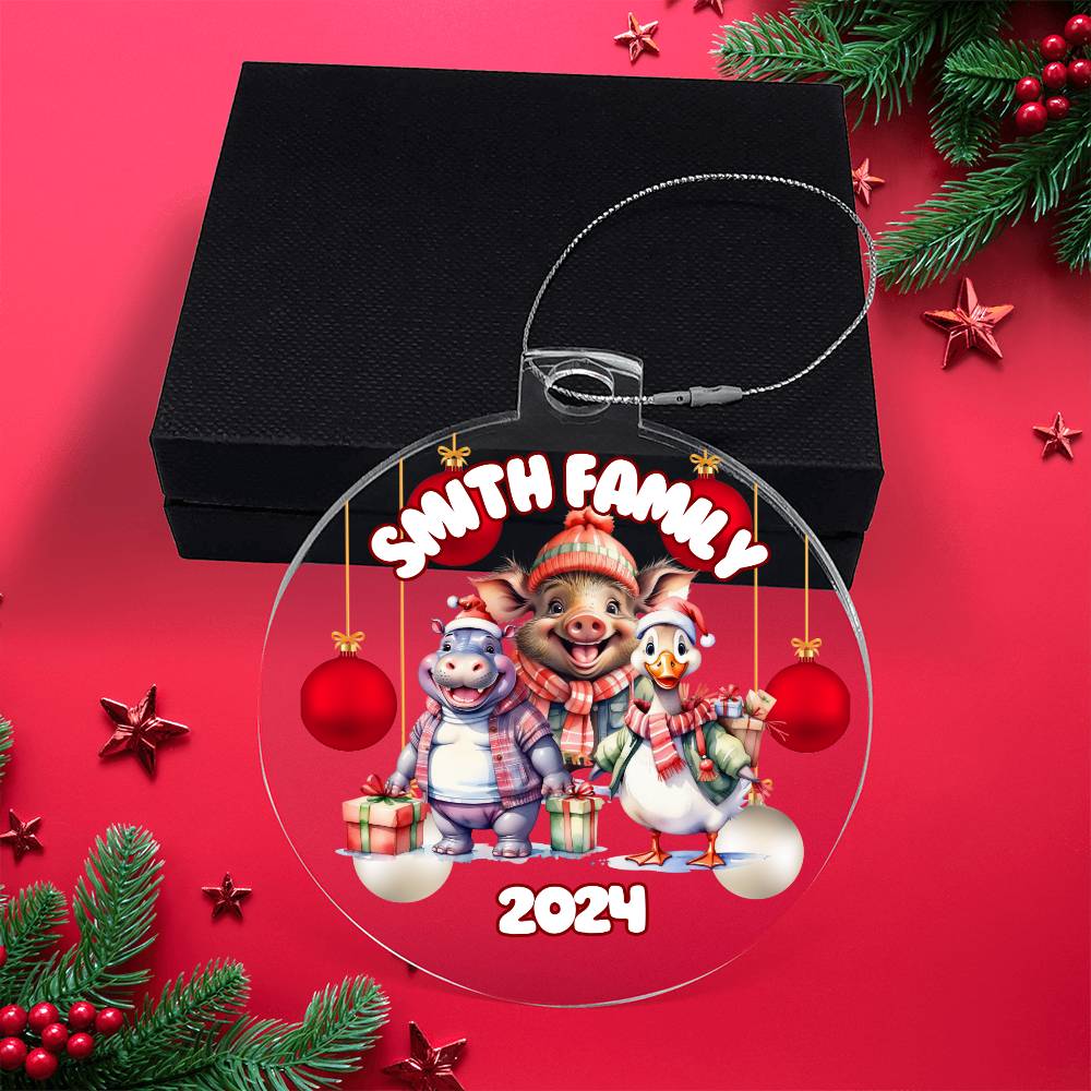 Winter Funny Animals-A unique keepsake with our Personalized Acrylic Ornament,Christmas,Holiday,Gift 28 - Essential Home Zone Essential Home Zone Ornaments Winter Funny Animals-A unique keepsake with our Personalized Acrylic Ornament,Christmas,Holiday,Gift 28