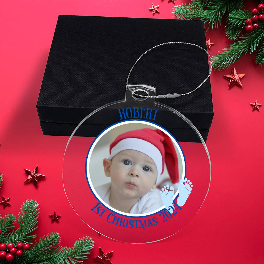 Baby's 1st Christmas Picture-A unique keepsake with our Personalized Acrylic Ornament,Christmas,Gift,Holiday 41 - Essential Home Zone Essential Home Zone Ornaments Baby's 1st Christmas Picture-A unique keepsake with our Personalized Acrylic Ornament,Christmas,Gift,Holiday 41