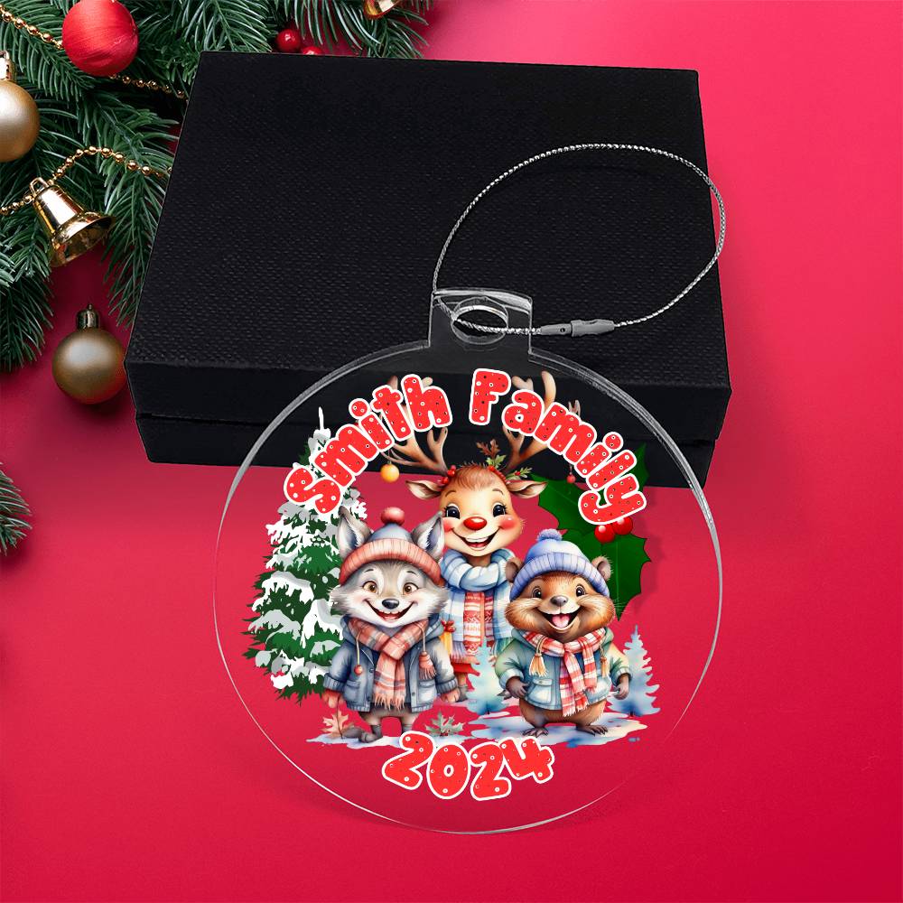 Cute Animal Friends-A unique keepsake with our Personalized Acrylic Ornament,Christmas,Gift,Holiday 30 - Essential Home Zone Essential Home Zone Ornaments Cute Animal Friends-A unique keepsake with our Personalized Acrylic Ornament,Christmas,Gift,Holiday 30