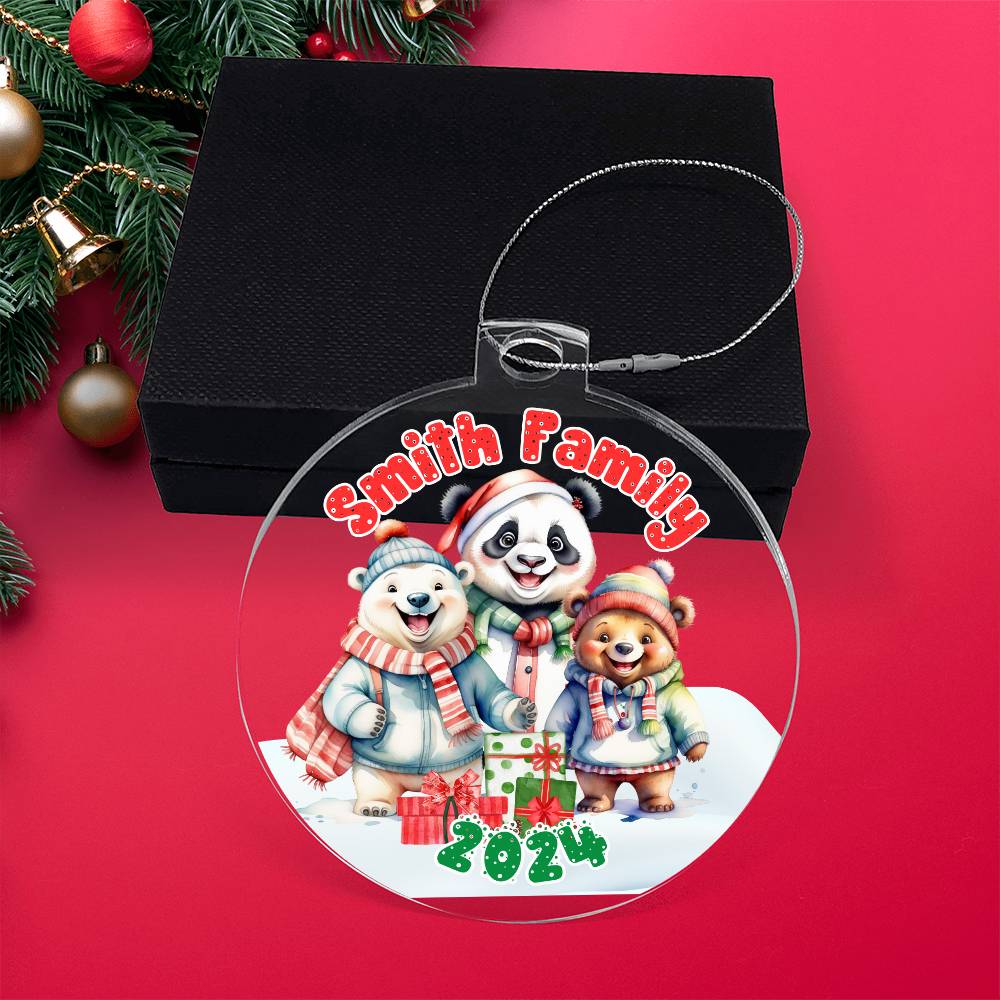 Winter Bears-A unique keepsake with our Personalized Acrylic Ornament,Christmas,Holiday,Gift 26 - Essential Home Zone Essential Home Zone Ornaments Winter Bears-A unique keepsake with our Personalized Acrylic Ornament,Christmas,Holiday,Gift 26