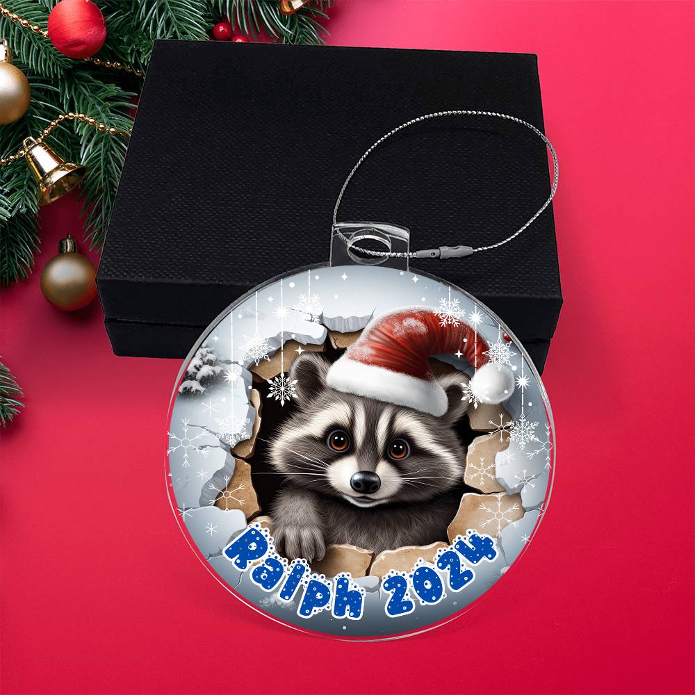 3D Racoon-A unique keepsake with our Personalized Acrylic Ornament,Christmas,Holiday,Gift 3 - Essential Home Zone Essential Home Zone Ornaments 3D Racoon-A unique keepsake with our Personalized Acrylic Ornament,Christmas,Holiday,Gift 3