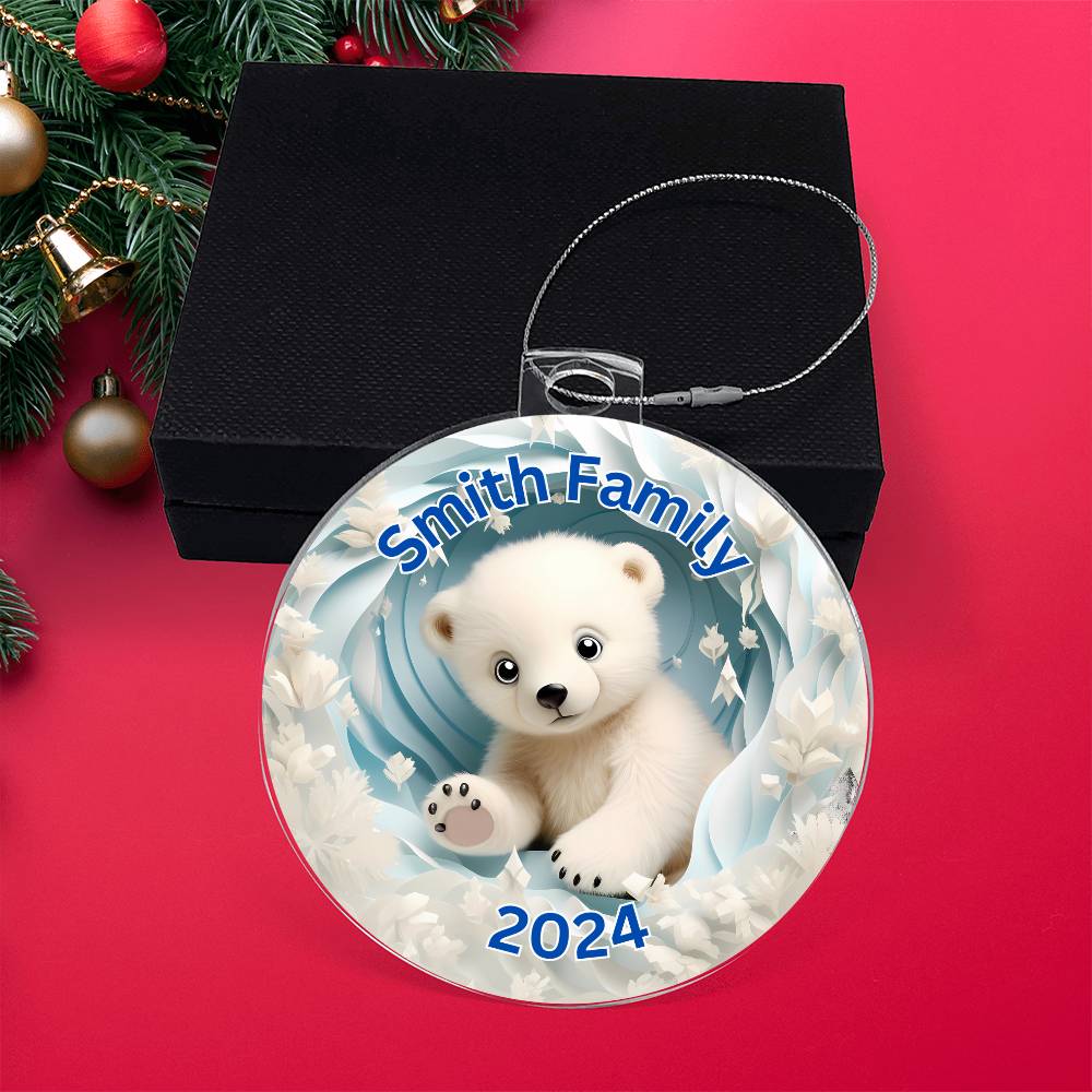 3D Papercut Bear-A unique keepsake with our Personalized Acrylic Ornament,Christmas,Holiday,Gift 20 - Essential Home Zone Essential Home Zone Ornaments 3D Papercut Bear-A unique keepsake with our Personalized Acrylic Ornament,Christmas,Holiday,Gift 20