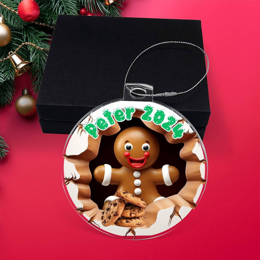 3D Gingerbread Man-A unique keepsake with our Personalized Acrylic Ornament 2 - Essential Home Zone Essential Home Zone Ornaments 3D Gingerbread Man-A unique keepsake with our Personalized Acrylic Ornament 2