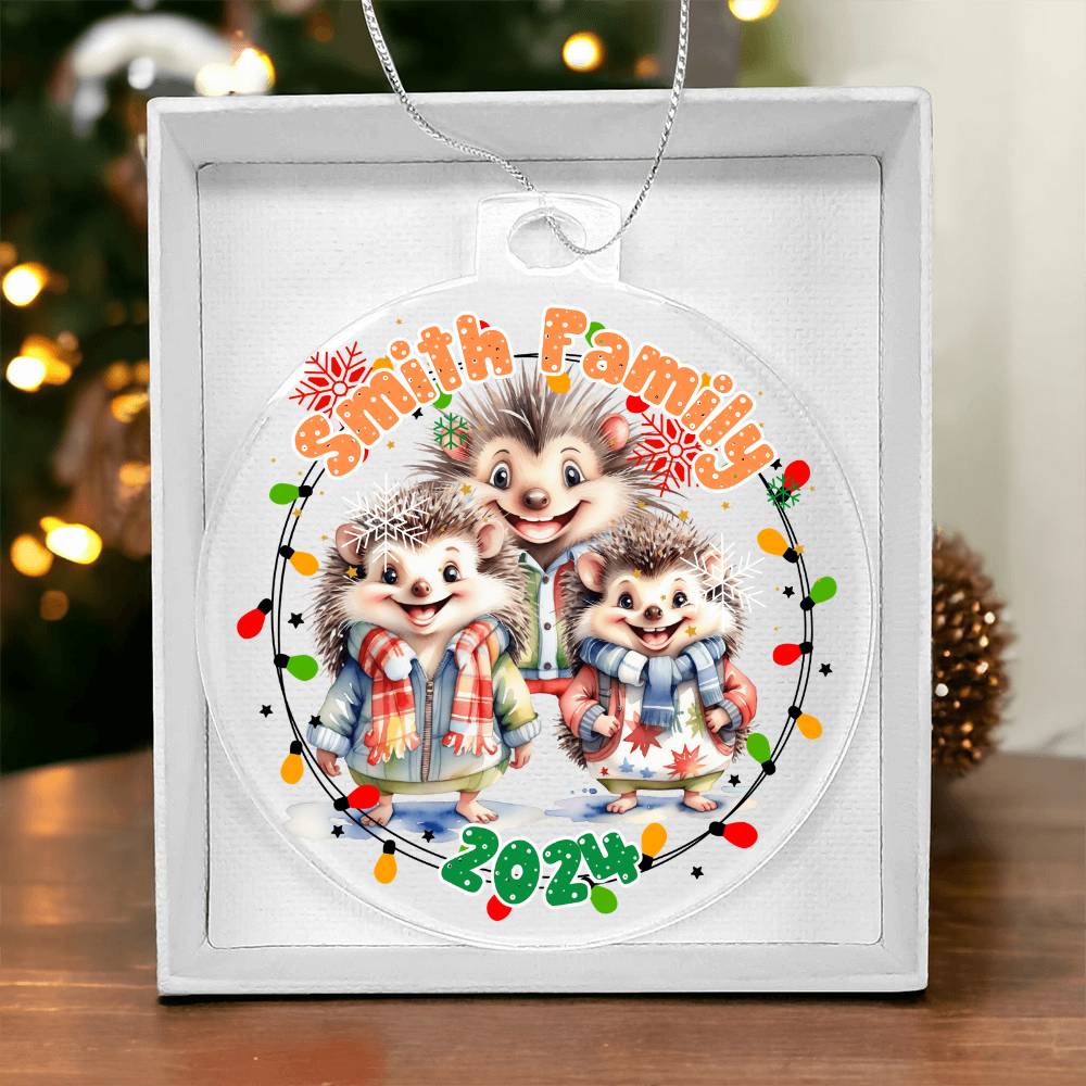 Cute Funny Porcupines-A unique keepsake with our Personalized Acrylic Ornament,Christmas,Holiday,Gift 29 - Essential Home Zone Essential Home Zone Ornaments Cute Funny Porcupines-A unique keepsake with our Personalized Acrylic Ornament,Christmas,Holiday,Gift 29