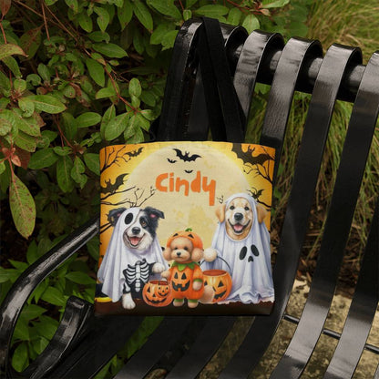 Halloween Dogs-Custom Name Halloween Trick or Treat Bag,Kids Halloween Candy Sack,Personalized Halloween Bag,Halloween Canvas Tote for Boy/Girl 32 - Essential Home Zone Essential Home Zone Tote Bags Halloween Dogs-Custom Name Halloween Trick or Treat Bag,Kids Halloween Candy Sack,Personalized Halloween Bag,Halloween Canvas Tote for Boy/Girl 32