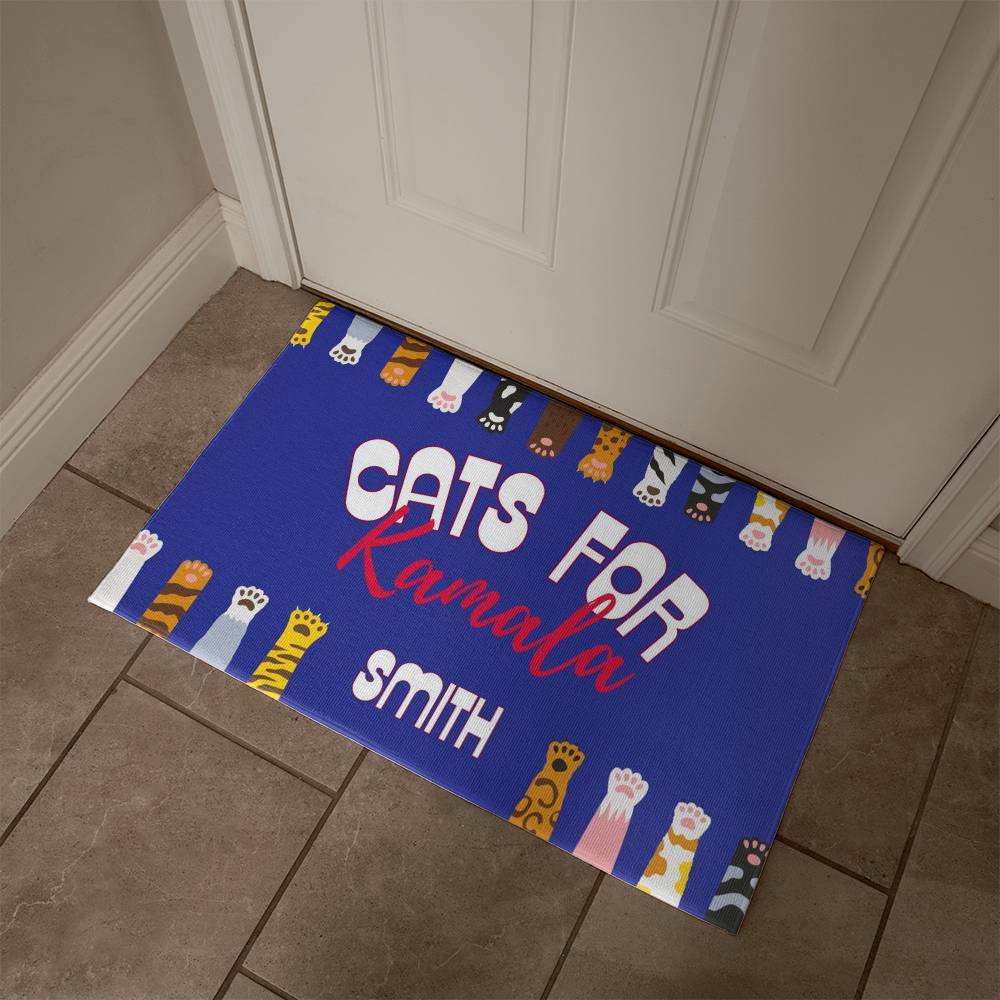 Cats For Kamala-Paws-Perfect for indoor or outdoor use,Cat Lady,doormat,Political Doormat,Democrat,Decor 3 - Essential Home Zone Essential Home Zone Home Decor Cats For Kamala-Paws-Perfect for indoor or outdoor use,Cat Lady,doormat,Political Doormat,Democrat,Decor 3