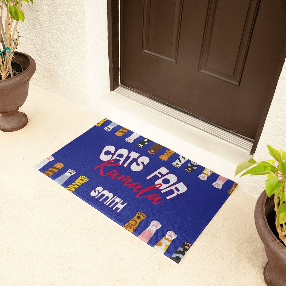 Cats For Kamala-Paws-Perfect for indoor or outdoor use,Cat Lady,doormat,Political Doormat,Democrat,Decor 3 - Essential Home Zone Essential Home Zone Home Decor Cats For Kamala-Paws-Perfect for indoor or outdoor use,Cat Lady,doormat,Political Doormat,Democrat,Decor 3