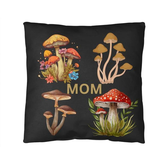 Wild Mushrooms Personalized Pillow Cover with Insert–Perfect Family Gift,Premium Polyester for Comfort & Durability,Elevate Relaxation! 3P