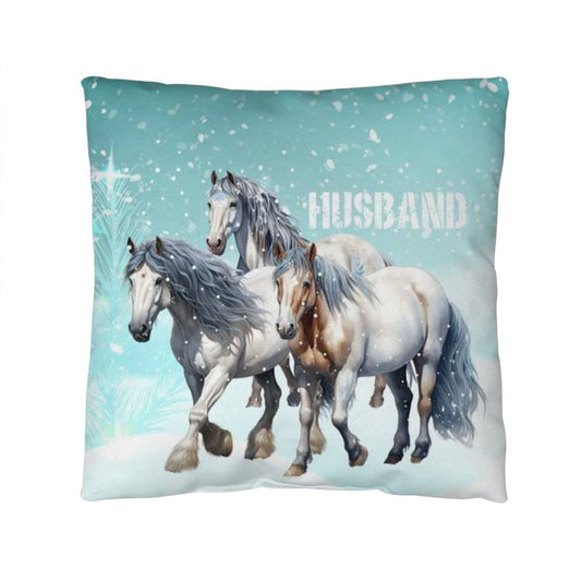 Wild Horses Personalized Pillow Cover with Insert–Perfect Family Gift,Premium Polyester for Comfort & Durability,Elevate Relaxation! 8P