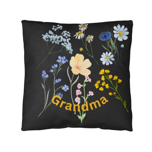 Wild Flowers Personalized Pillow Cover with Insert–Perfect Family Gift,Premium Polyester for Comfort & Durability,Elevate Relaxation! 4P