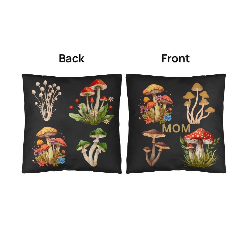 Wild Mushrooms Personalized Pillow Cover with Insert–Perfect Family Gift,Premium Polyester for Comfort & Durability,Elevate Relaxation! 3P