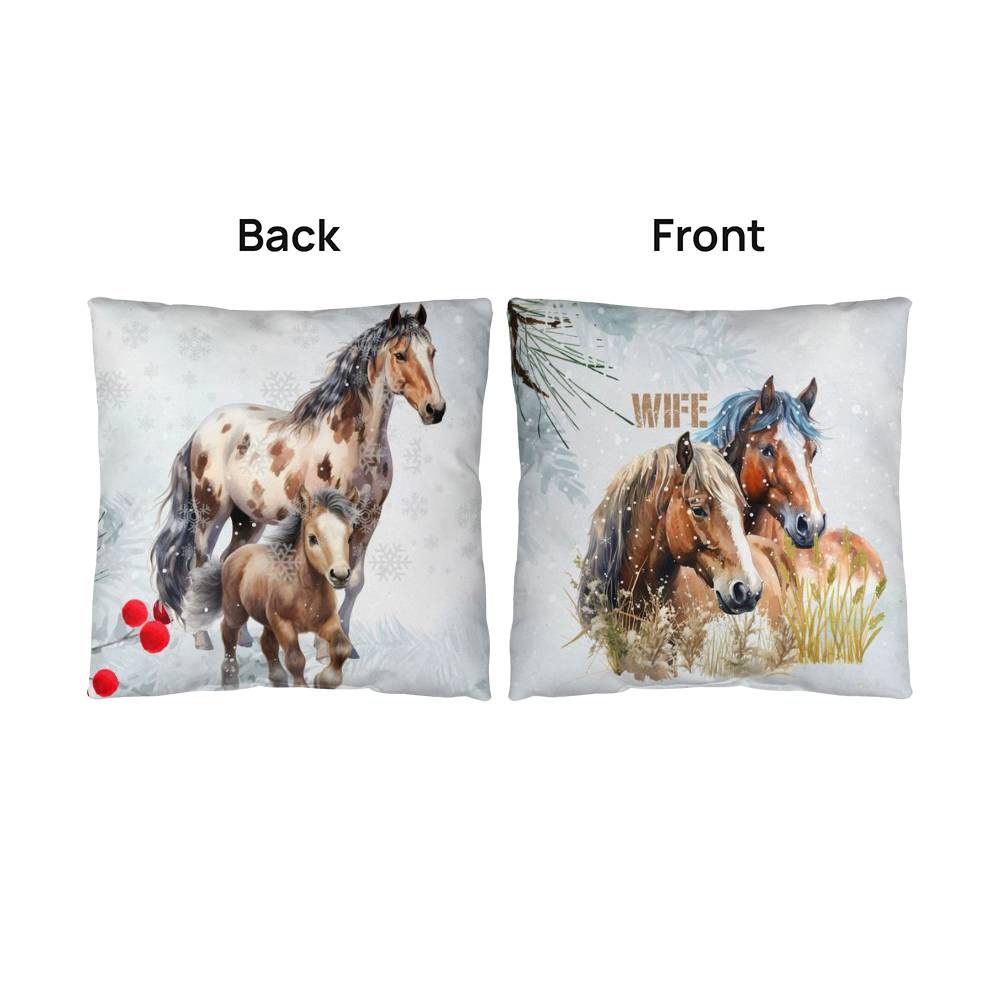 Wild Horses Personalized Pillow Cover with Insert–Perfect Family Gift,Premium Polyester for Comfort & Durability,Elevate Relaxation! 9P