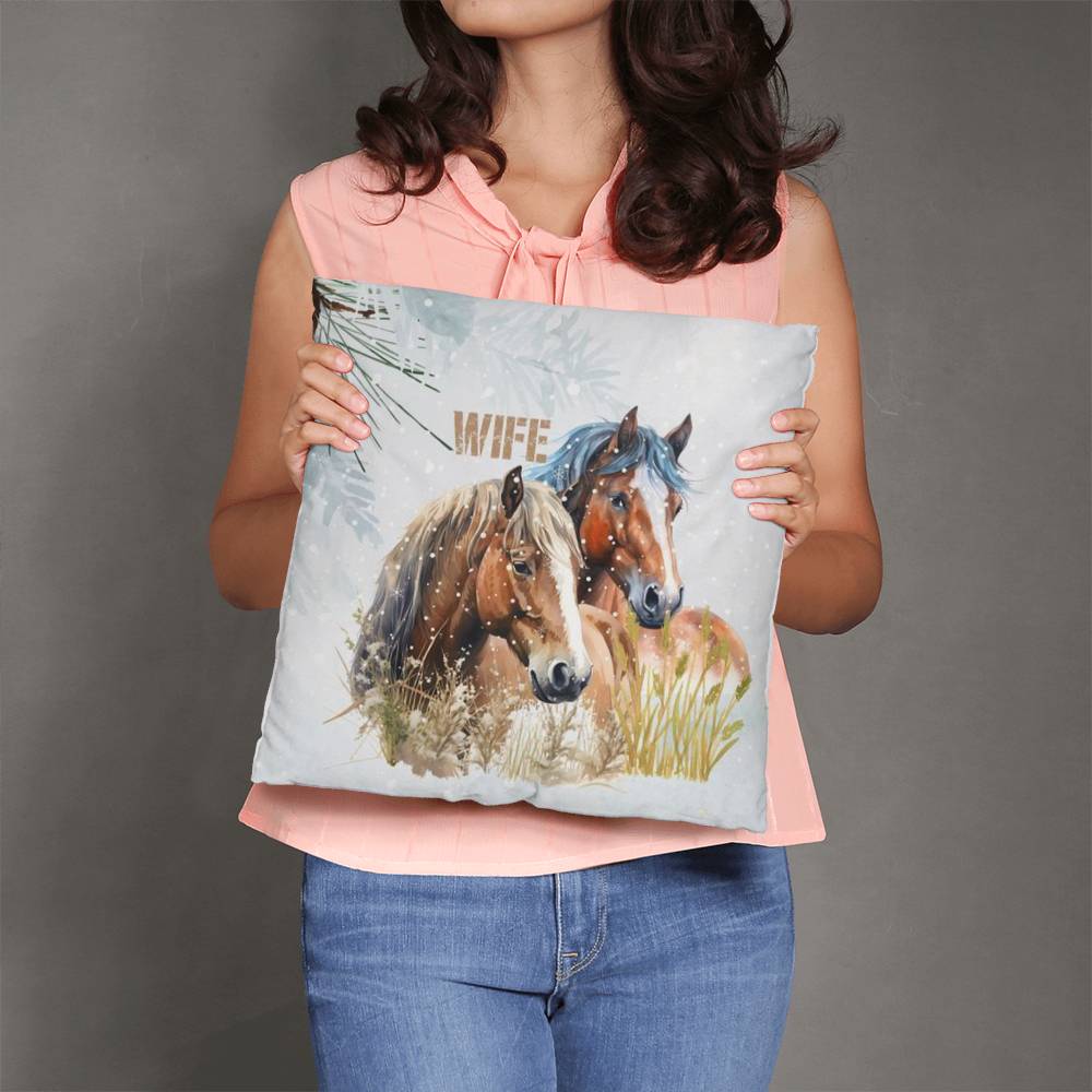 Wild Horses Personalized Pillow Cover with Insert–Perfect Family Gift,Premium Polyester for Comfort & Durability,Elevate Relaxation! 9P