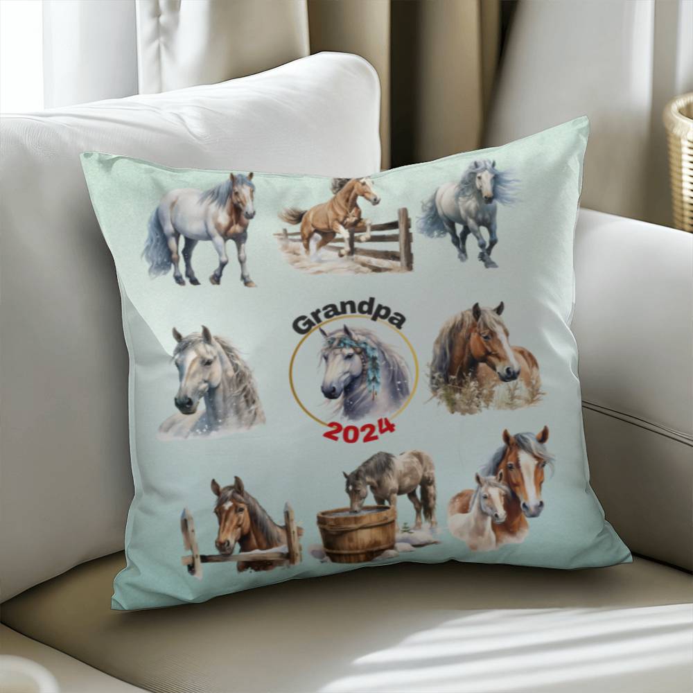 Wild Horses Personalized Pillow Cover with Insert–Perfect Family Gift,Premium Polyester for Comfort & Durability,Elevate Relaxation! 5P