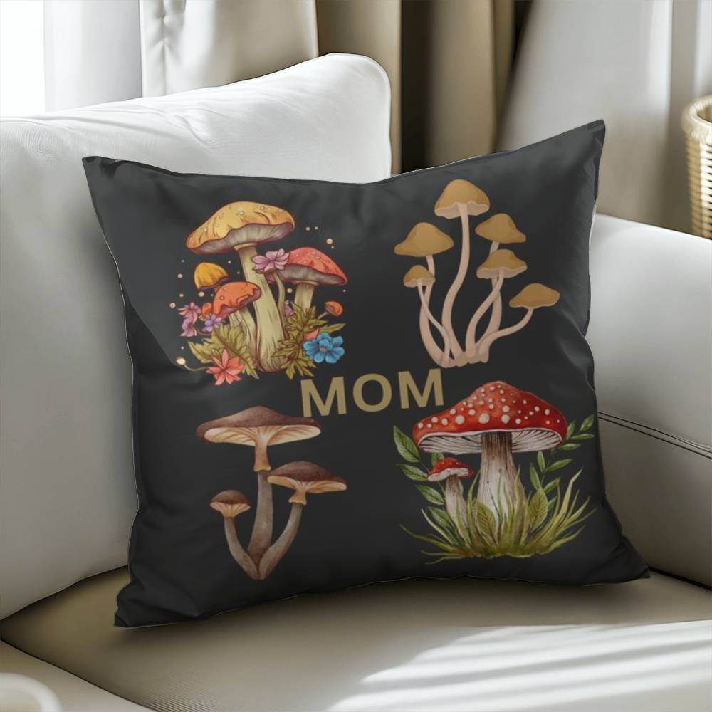 Wild Mushrooms Personalized Pillow Cover with Insert–Perfect Family Gift,Premium Polyester for Comfort & Durability,Elevate Relaxation! 3P