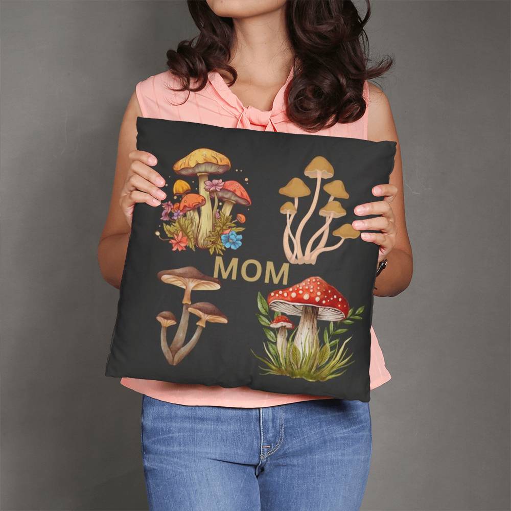 Wild Mushrooms Personalized Pillow Cover with Insert–Perfect Family Gift,Premium Polyester for Comfort & Durability,Elevate Relaxation! 3P