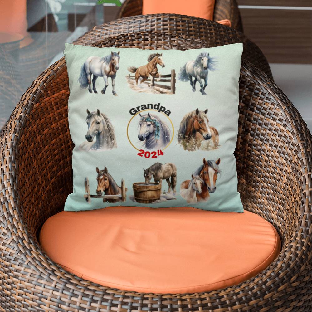 Wild Horses Personalized Pillow Cover with Insert–Perfect Family Gift,Premium Polyester for Comfort & Durability,Elevate Relaxation! 5P