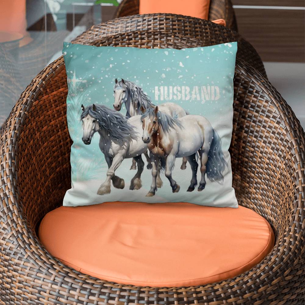 Wild Horses Personalized Pillow Cover with Insert–Perfect Family Gift,Premium Polyester for Comfort & Durability,Elevate Relaxation! 8P