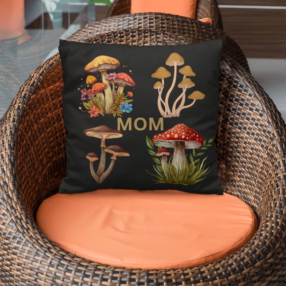 Wild Mushrooms Personalized Pillow Cover with Insert–Perfect Family Gift,Premium Polyester for Comfort & Durability,Elevate Relaxation! 3P